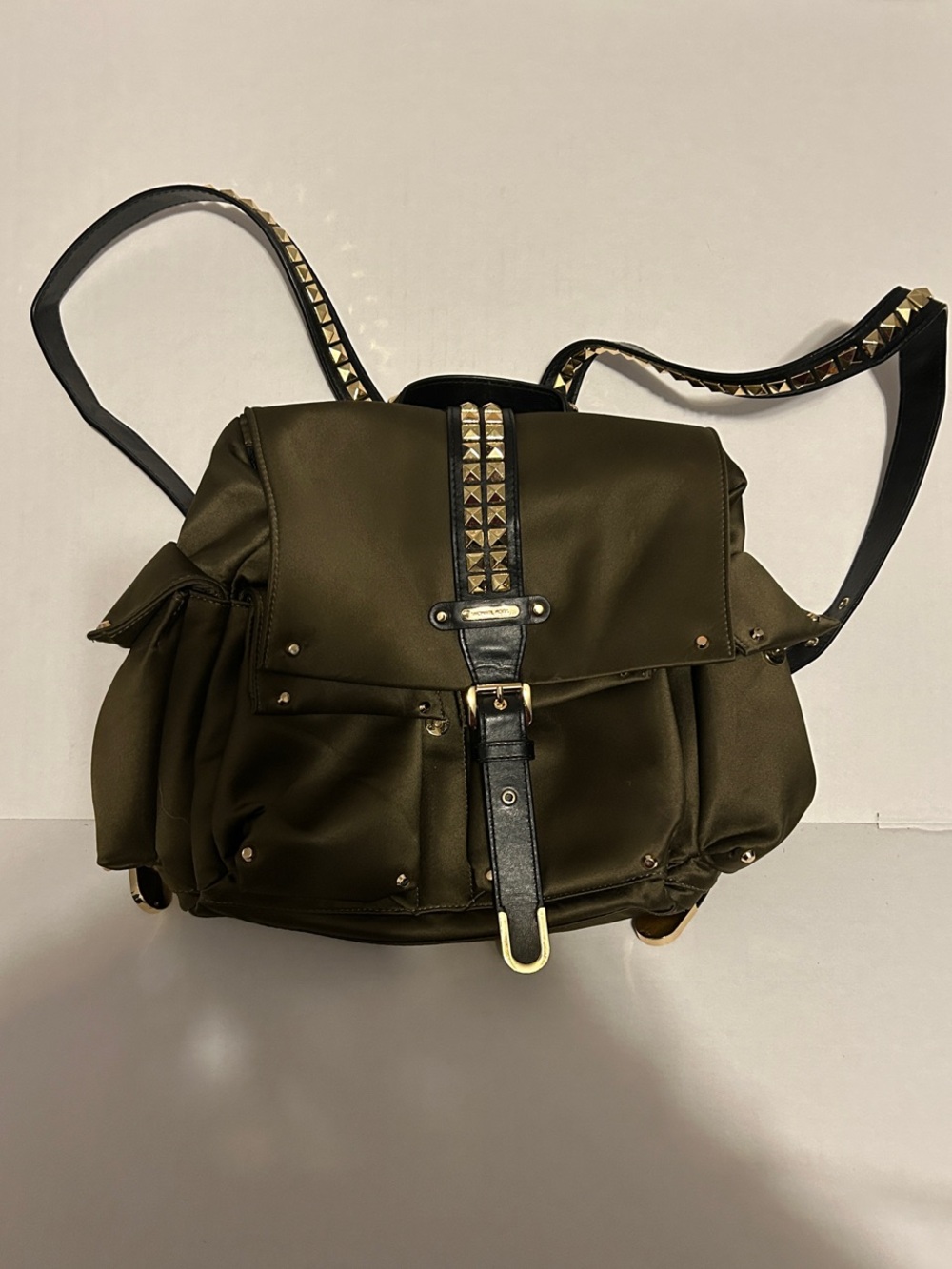 Michael Kors Olivia Medium Studded Top Handle Backpack